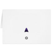 Lila Weihnachtsbaum-Grußkarte (Rückseite Horizontal)