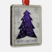 Lila Weihnachtsbaum Keramik Ornament (Rechts)