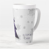 Lila Weihnachtsbaum Latte Tasse (Rechte Ecke)