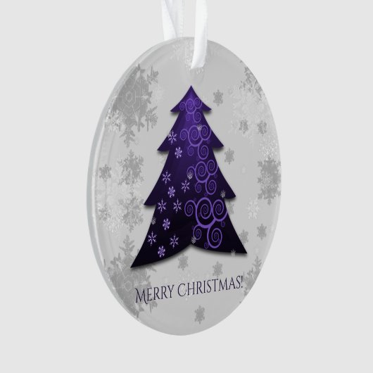 Lila Weihnachtsbaum Ornament (Vorderseite)