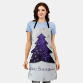 Lila Weihnachtsbaum-Schürze Schürze (Getragen)