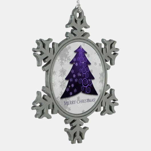 Lila Weihnachtsbaum Snowflake Ornament (Links)