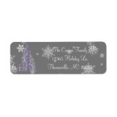 Lila Weihnachtsbaum und Schneeflocken (Vorne)