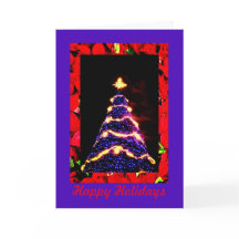 Lila Weihnachtsbaum, Weihnachtskarte