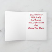 Lila Weihnachtsbaum, Weihnachtskarte Karte (Innenseite)