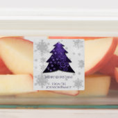 Lila Weihnachtsbaumbacketikett Etiketten (Befestigt)