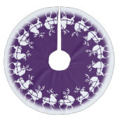 Lila Weihnachtsbaumdekor Polyester Weihnachtsbaumdecke (Vorderseite)