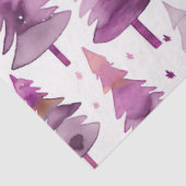 Lila Weihnachtsbäume und Sterne Weihnachten Seidenpapier (Ausschnitt)