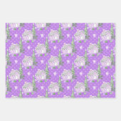 Lila Weihnachtsbaumen Urlaub Geschenkpapier Set (Vorderseite 2)