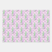 Lila Weihnachtsbaumen Urlaub Geschenkpapier Set (Vorderseite)