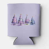 Lila Weihnachtsbaumen Winterurlaub Dosenkühler (Vorderseite)