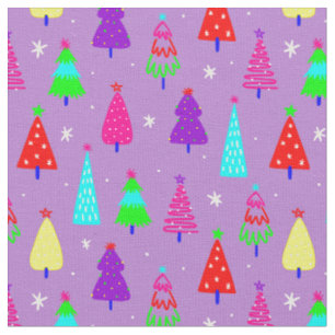 lila Weihnachtsbaumkunst mit Pop Stoff