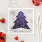 Lila Weihnachtsbaumpapier Napkin Serviette (Beispiel)