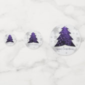 Lila Weihnachtsbaumtisch Confetti Konfetti (Vorderseiten)