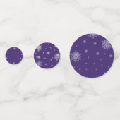 Lila Weihnachtsbaumtisch Confetti Konfetti (Rückseiten)