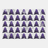 Lila Weihnachtsbaumwrapppapier Geschenkpapier Set (Vorderseite 2)