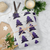 Lila Weihnachtsbaumwrapppapier Geschenkpapier Set