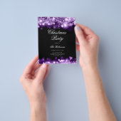 Lila Weihnachtsbeleuchtung Einladungsprogramm & Me Flyer (Gruppe)