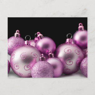 Lila Weihnachtsbrille Feiertagspostkarte