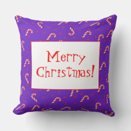 Lila Weihnachtscreme Kissen