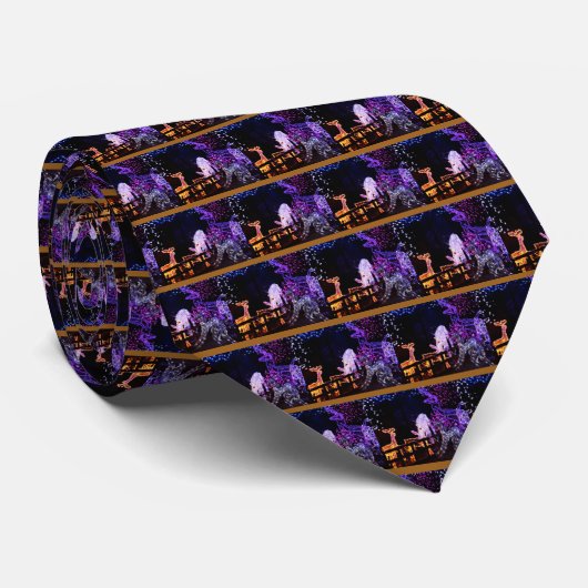 Lila Weihnachtsdekorationen Neck Tie Krawatte (Gerollt)
