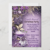 Lila Weihnachtsfeier Einladung (Rückseite)