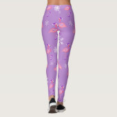 lila Weihnachtsfeier Leggings (Rückseite)