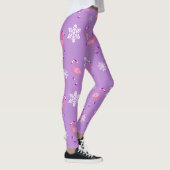 lila Weihnachtsfeier Leggings (Rechts)