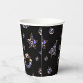 Lila Weihnachtsfeiertage - Set 2 Pappbecher (Rechts)