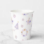 Lila Weihnachtsfeiertage - Set 3 Pappbecher (Links)