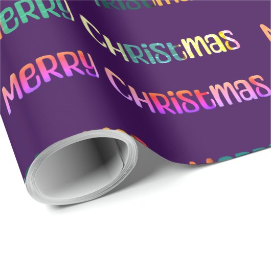 Lila Weihnachtsfest in Boho Geschenkpapier (Rolleneckpunkt)