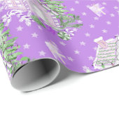 Lila Weihnachtsgebäck Geschenkpapier (Rolleneckpunkt)
