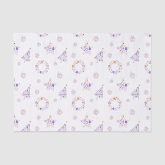 Lila Weihnachtsgebäck Seidenpapier (Vorderseite)