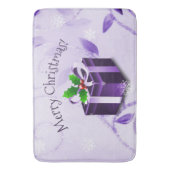 Lila Weihnachtsgeschenk Bath Mat Badematte (Vorderseite Vertikal)