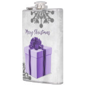 Lila Weihnachtsgeschenk Flachmann (Links)