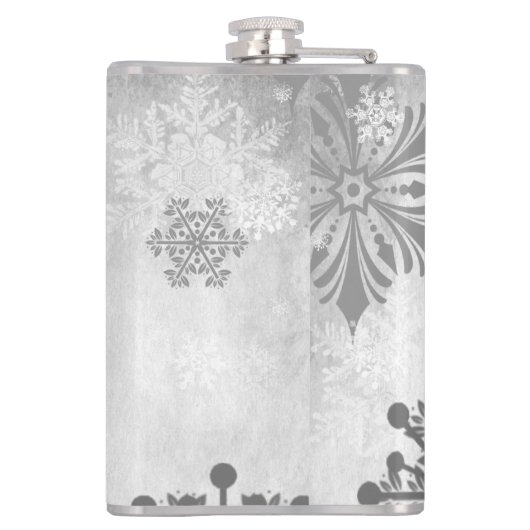 Lila Weihnachtsgeschenk Flachmann (Rückseite)