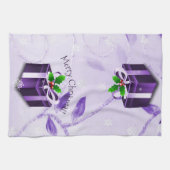 Lila Weihnachtsgeschenk Küchentuch (Horizontal)