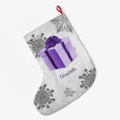 Lila Weihnachtsgeschenk Strumpf Großer Weihnachtsstrumpf