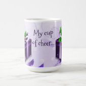 Lila Weihnachtsgeschenk Tasse (Mittel)