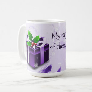 Lila Weihnachtsgeschenk Tasse