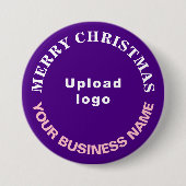 Lila Weihnachtsgeschenk-Taste Button (Vorderseite)
