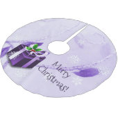 Lila Weihnachtsgeschenk Treppenhaus Polyester Weihnachtsbaumdecke (Schrägansicht)