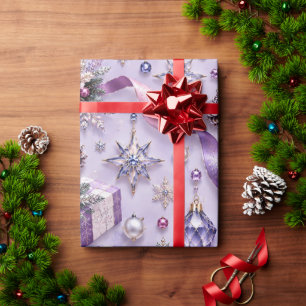 Lila Weihnachtsgeschenkbänder Geschenkpapier