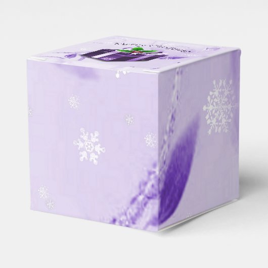 Lila Weihnachtsgeschenkbox Geschenkschachtel (Vorderseite)