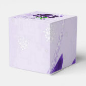 Lila Weihnachtsgeschenkbox Geschenkschachtel (Rückseite)