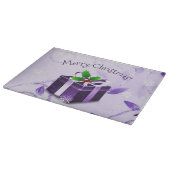 Lila Weihnachtsgeschenkbrett Schneidebrett (Ecke)