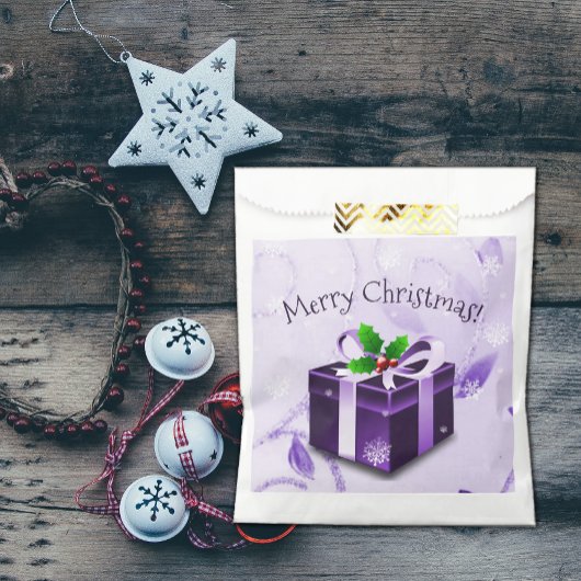 Lila Weihnachtsgeschenke Geschenktütchen