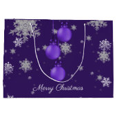 Lila Weihnachtsgeschenke Große Geschenktüte (Rückseite)