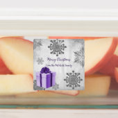 Lila Weihnachtsgeschenke Weihnachtsgebäck Labels Etiketten (Befestigt)