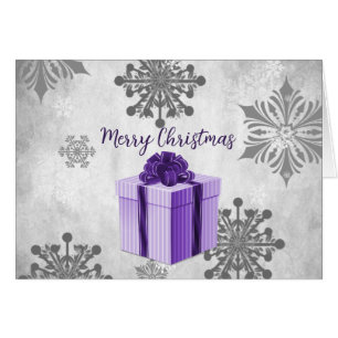 Lila Weihnachtsgeschenkkarte